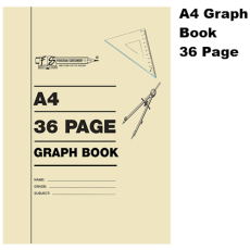 36 pages A4 Graph Books 2mm
